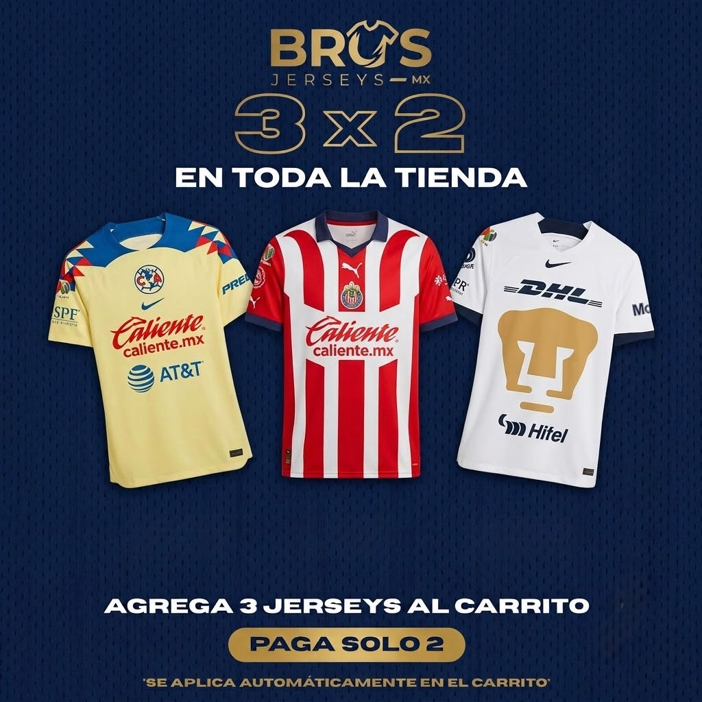 3x2 en toda la tienda - agrega 3 jerseys al carrito y paga solo 2